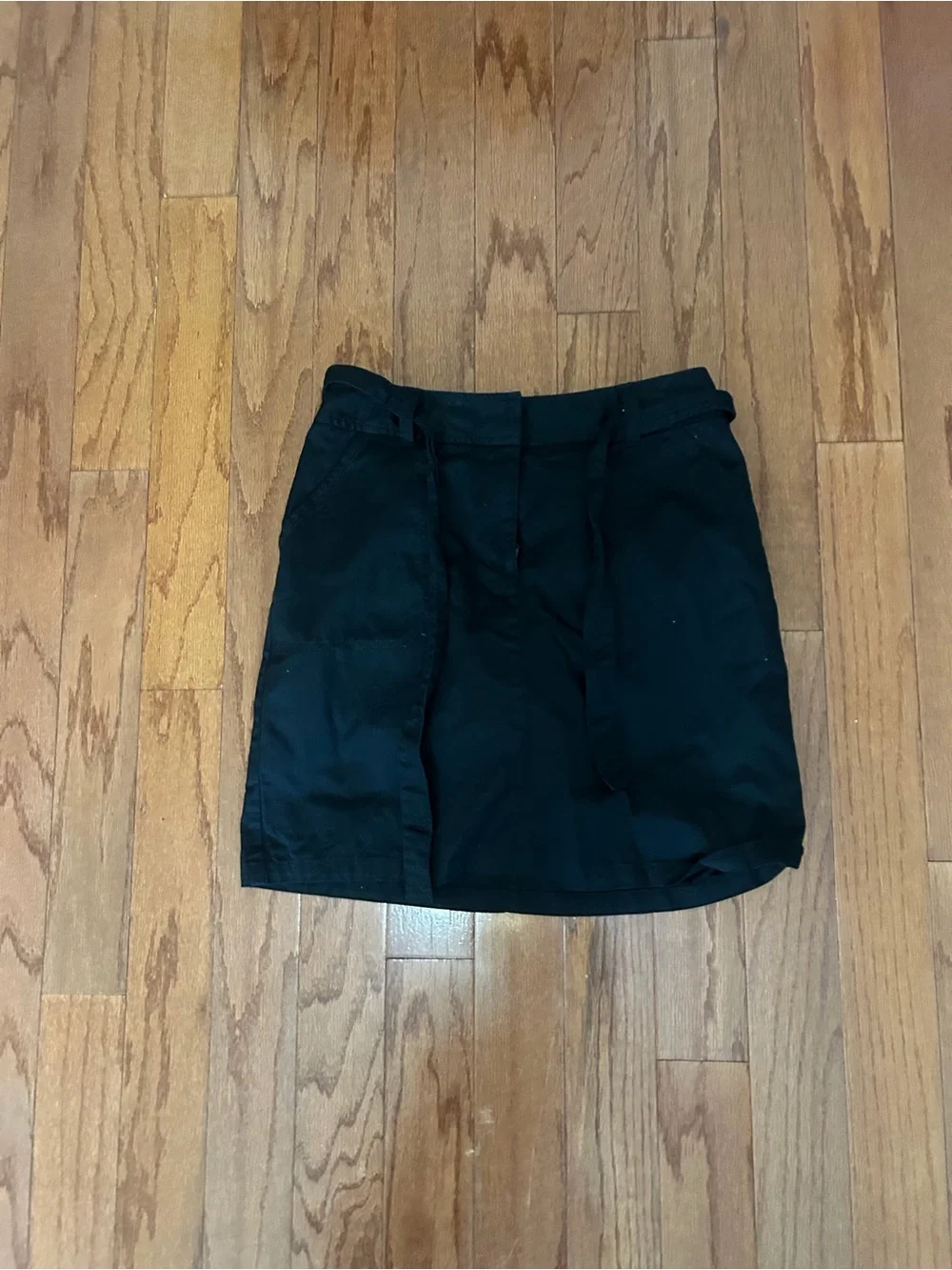 Croft & Barrow Black Stretch A-Line Mini Skirt Size 6